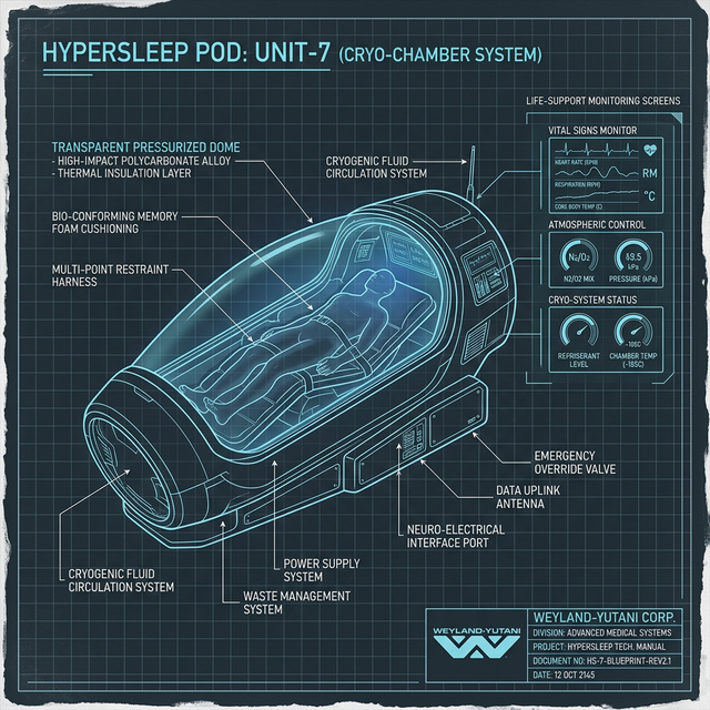 Hypersleep Pod Schematic