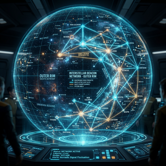 Interstellar Beacon Network Map