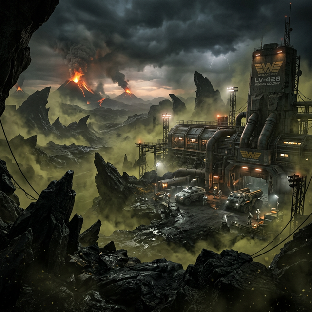 LV-426 Surface Environment and Sulfuric Atmosphere